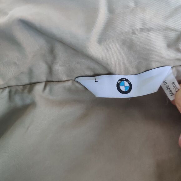 BMW Men’s Jacket Size Large Tan Insulated Beige Khaki Tactical Lined Field Coat - Picture 9 of 16
